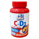 1x1 Vitamin C + D3 + csipkebogyó kivonat rágótabletta 60db 1x1 Vitamin C + D3 + csipkebogyó kivonat rágótabletta 60db